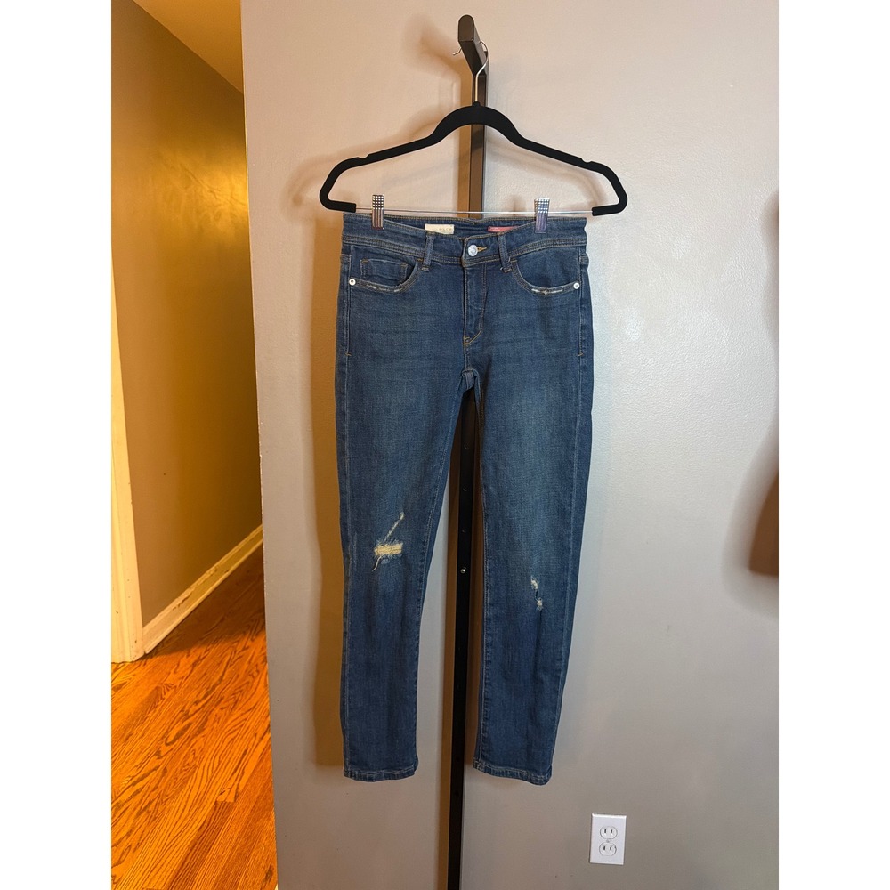 Pilcro and the Letterpress Women Medium Wash Distressed Skinny Jeans Size 25 - Picture 1 of 4